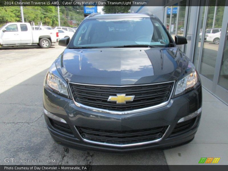Cyber Grey Metallic / Dark Titanium/Light Titanium 2014 Chevrolet Traverse LS AWD
