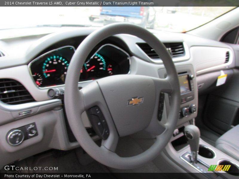 Cyber Grey Metallic / Dark Titanium/Light Titanium 2014 Chevrolet Traverse LS AWD