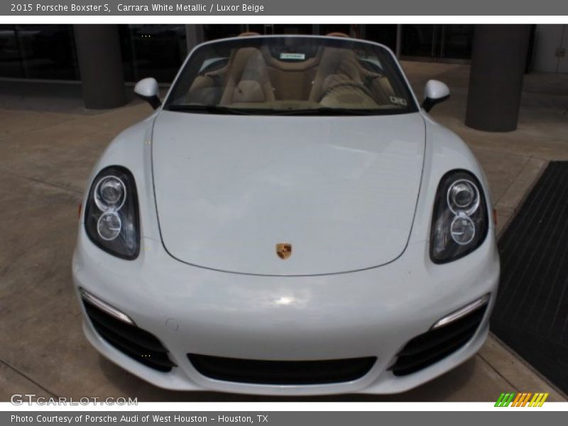 Carrara White Metallic / Luxor Beige 2015 Porsche Boxster S