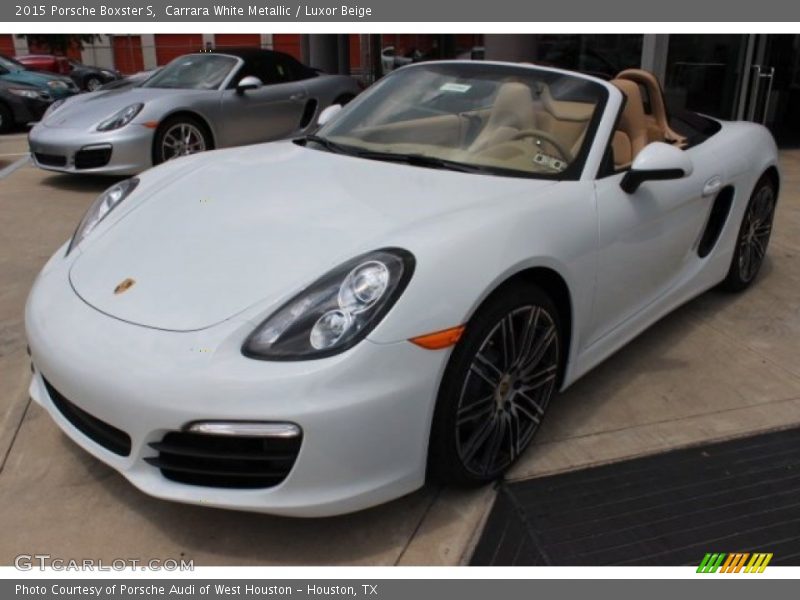Carrara White Metallic / Luxor Beige 2015 Porsche Boxster S