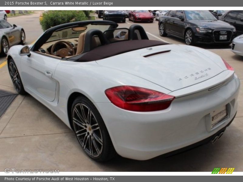 Carrara White Metallic / Luxor Beige 2015 Porsche Boxster S