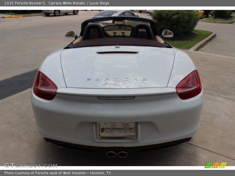 Carrara White Metallic / Luxor Beige 2015 Porsche Boxster S