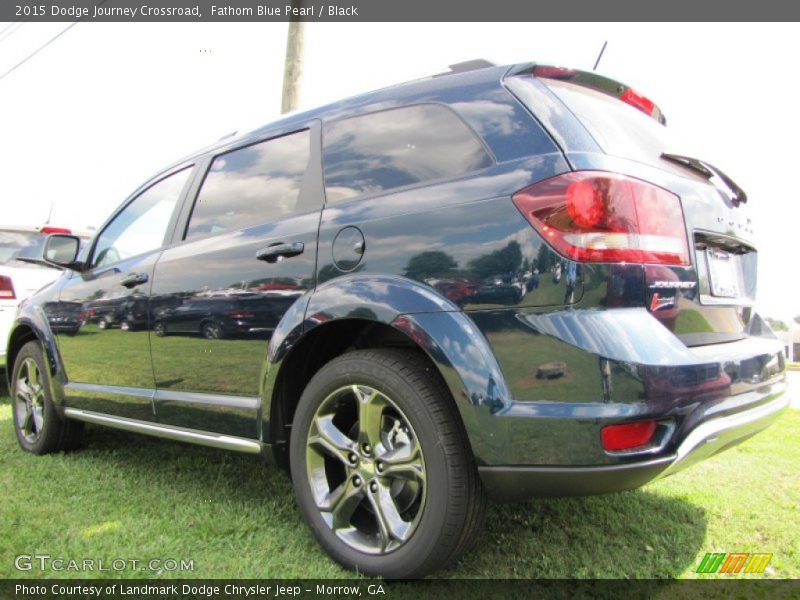 Fathom Blue Pearl / Black 2015 Dodge Journey Crossroad