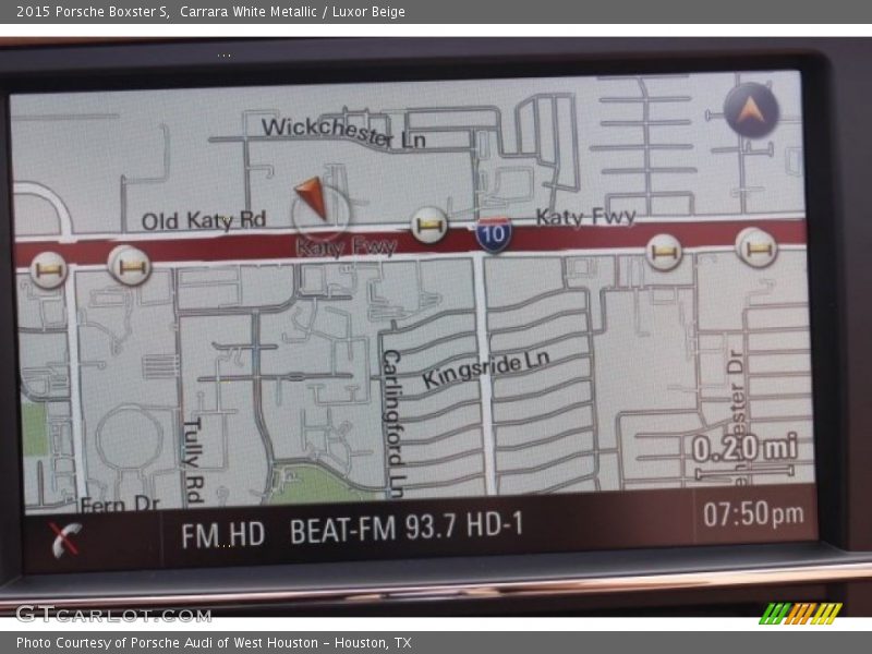 Navigation of 2015 Boxster S