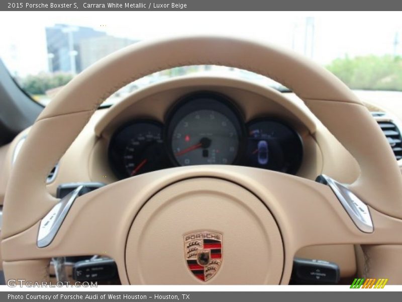 Carrara White Metallic / Luxor Beige 2015 Porsche Boxster S