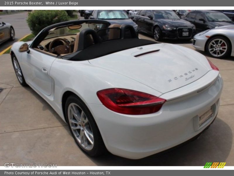 White / Luxor Beige 2015 Porsche Boxster