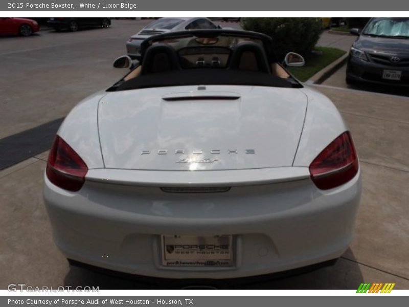 White / Luxor Beige 2015 Porsche Boxster