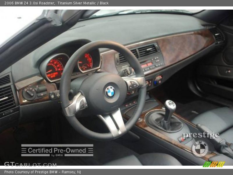 Titanium Silver Metallic / Black 2006 BMW Z4 3.0si Roadster