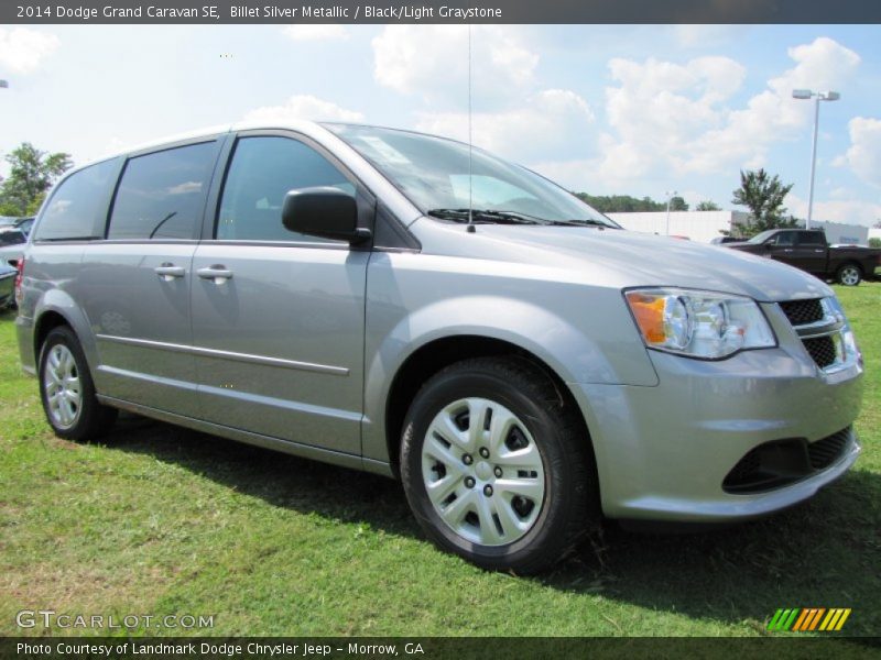 Billet Silver Metallic / Black/Light Graystone 2014 Dodge Grand Caravan SE