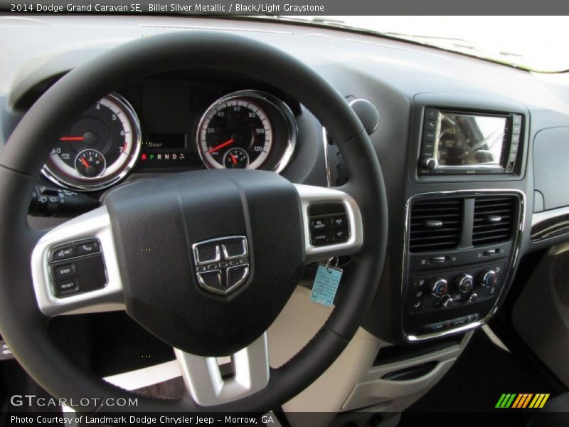 Billet Silver Metallic / Black/Light Graystone 2014 Dodge Grand Caravan SE