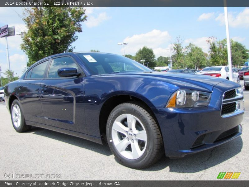 Jazz Blue Pearl / Black 2014 Dodge Charger SE