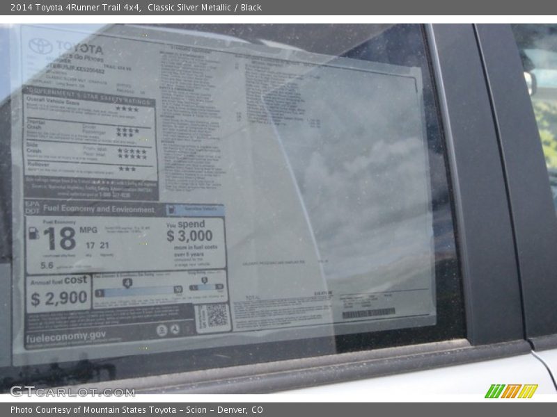 Classic Silver Metallic / Black 2014 Toyota 4Runner Trail 4x4