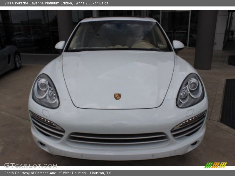 White / Luxor Beige 2014 Porsche Cayenne Platinum Edition
