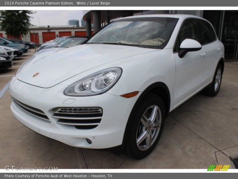 White / Luxor Beige 2014 Porsche Cayenne Platinum Edition