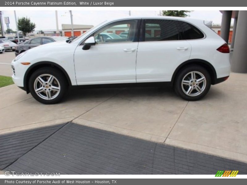 White / Luxor Beige 2014 Porsche Cayenne Platinum Edition