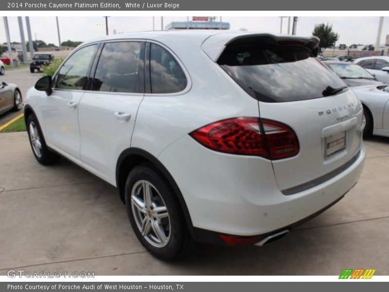 White / Luxor Beige 2014 Porsche Cayenne Platinum Edition