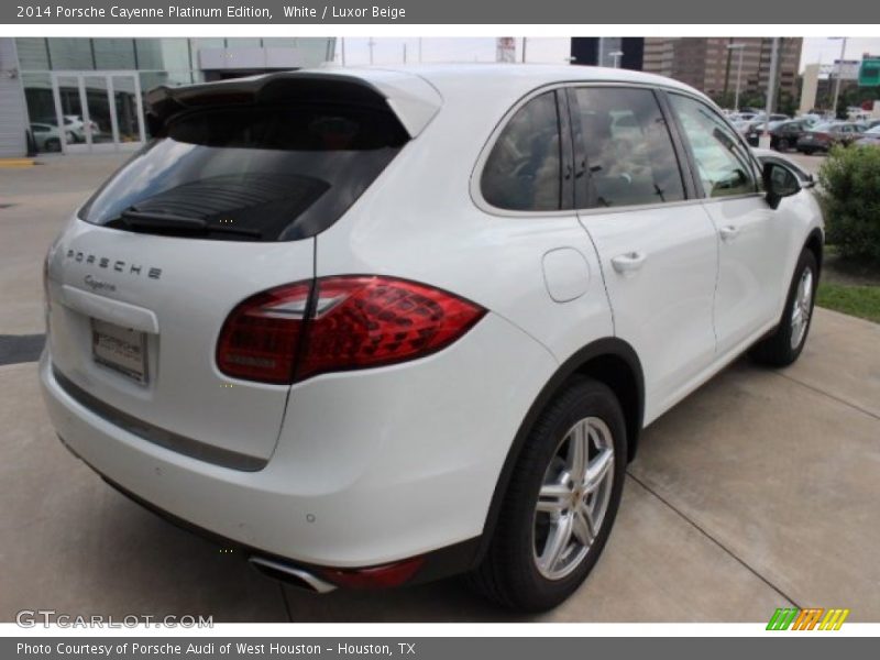 White / Luxor Beige 2014 Porsche Cayenne Platinum Edition