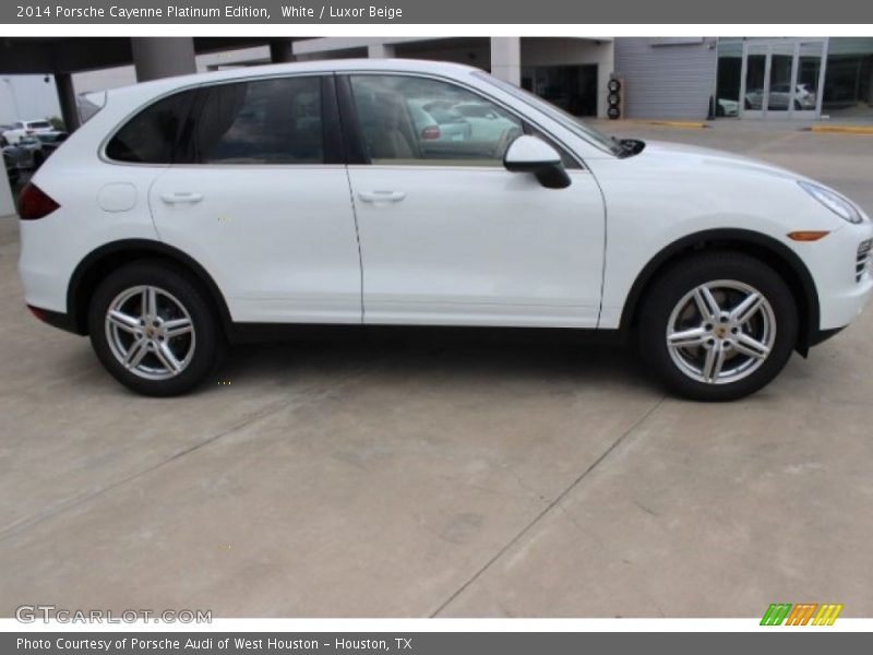 White / Luxor Beige 2014 Porsche Cayenne Platinum Edition