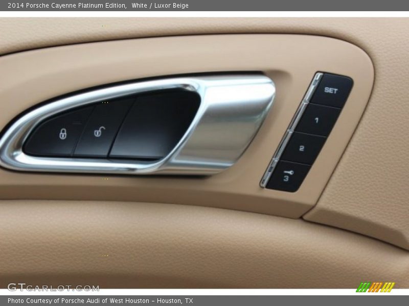 White / Luxor Beige 2014 Porsche Cayenne Platinum Edition