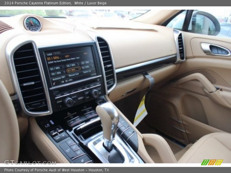 White / Luxor Beige 2014 Porsche Cayenne Platinum Edition