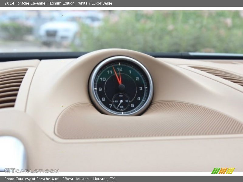 White / Luxor Beige 2014 Porsche Cayenne Platinum Edition