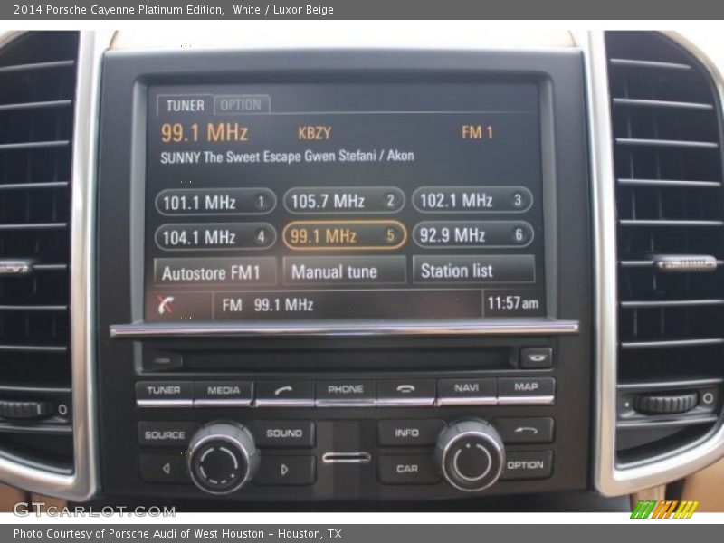 White / Luxor Beige 2014 Porsche Cayenne Platinum Edition