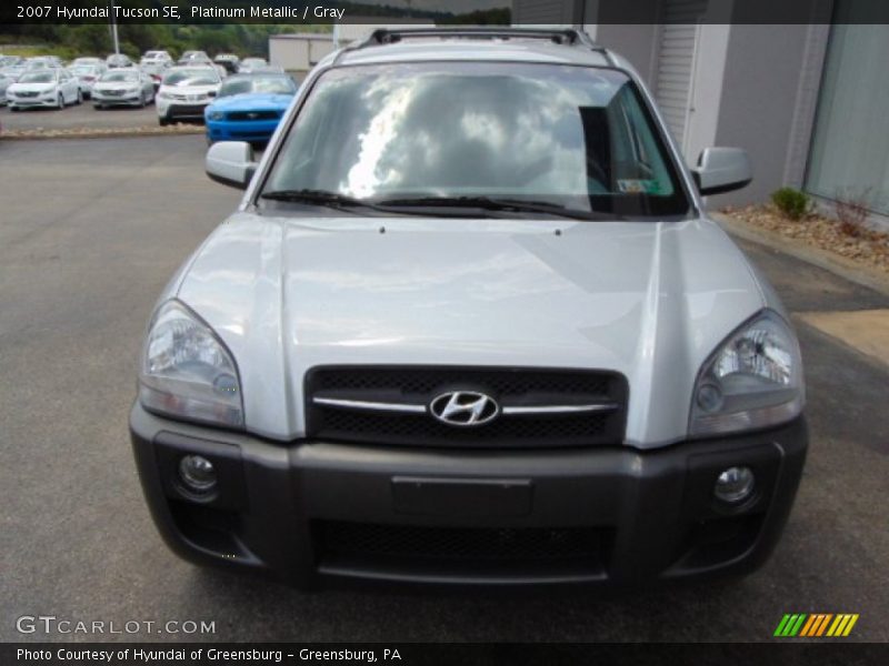 Platinum Metallic / Gray 2007 Hyundai Tucson SE