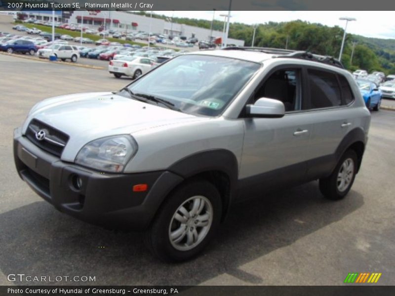 Platinum Metallic / Gray 2007 Hyundai Tucson SE