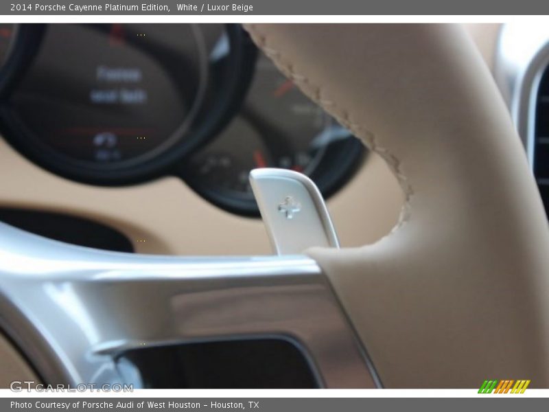 White / Luxor Beige 2014 Porsche Cayenne Platinum Edition