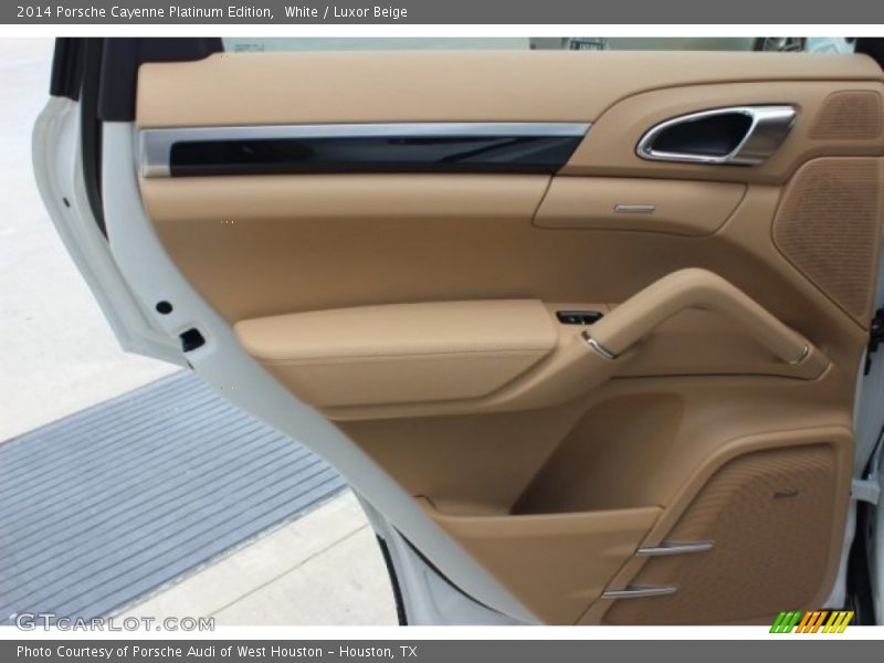 White / Luxor Beige 2014 Porsche Cayenne Platinum Edition