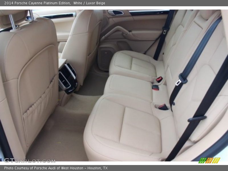 White / Luxor Beige 2014 Porsche Cayenne Platinum Edition