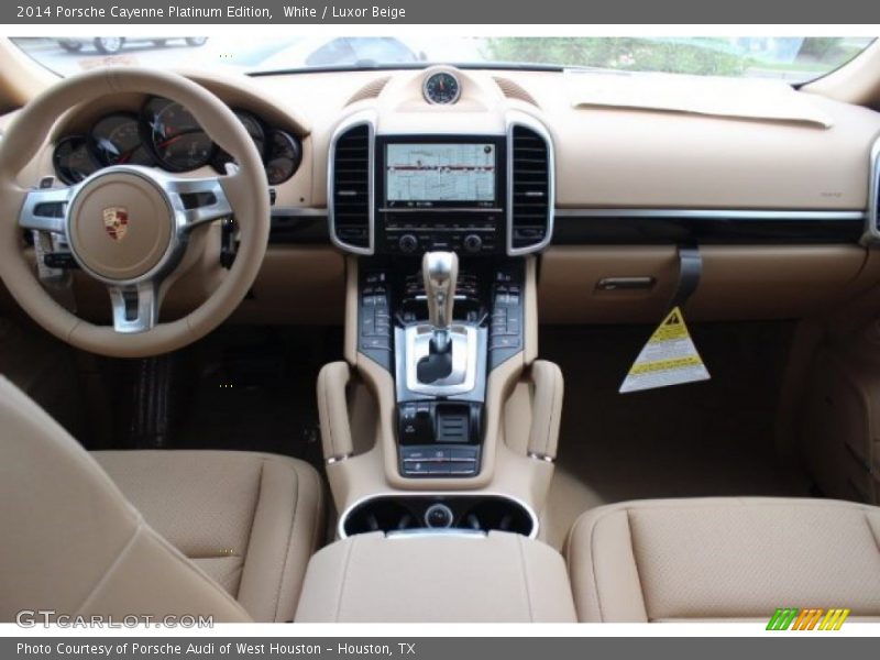 White / Luxor Beige 2014 Porsche Cayenne Platinum Edition