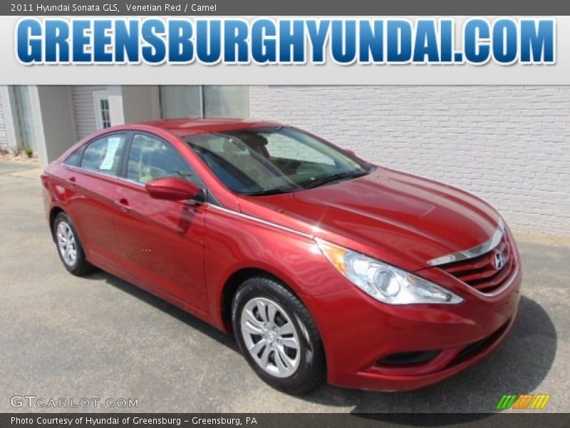 Venetian Red / Camel 2011 Hyundai Sonata GLS