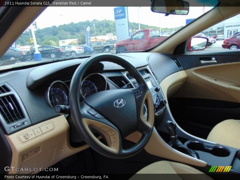 Venetian Red / Camel 2011 Hyundai Sonata GLS