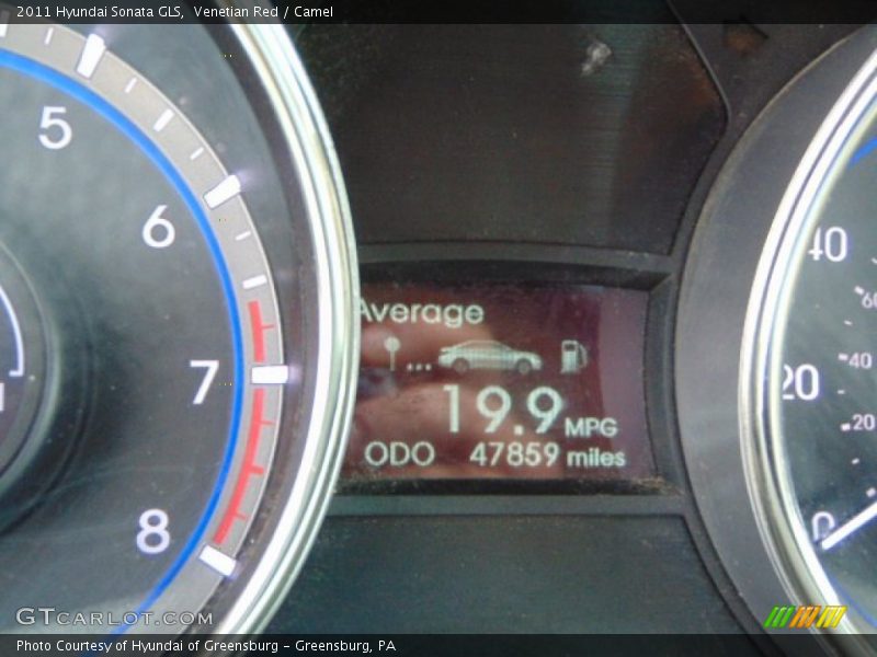 Venetian Red / Camel 2011 Hyundai Sonata GLS