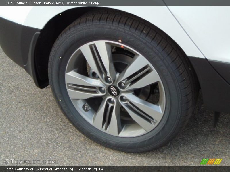 Winter White / Beige 2015 Hyundai Tucson Limited AWD
