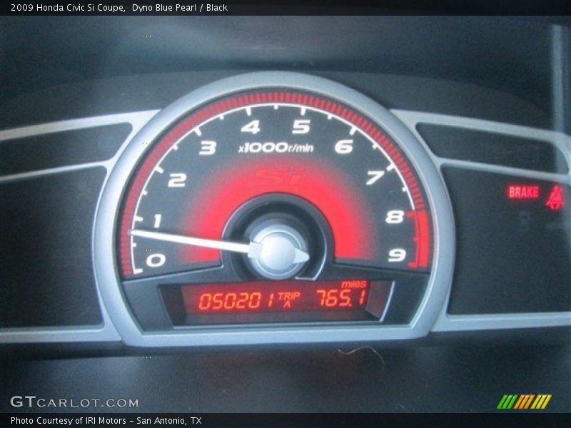Dyno Blue Pearl / Black 2009 Honda Civic Si Coupe