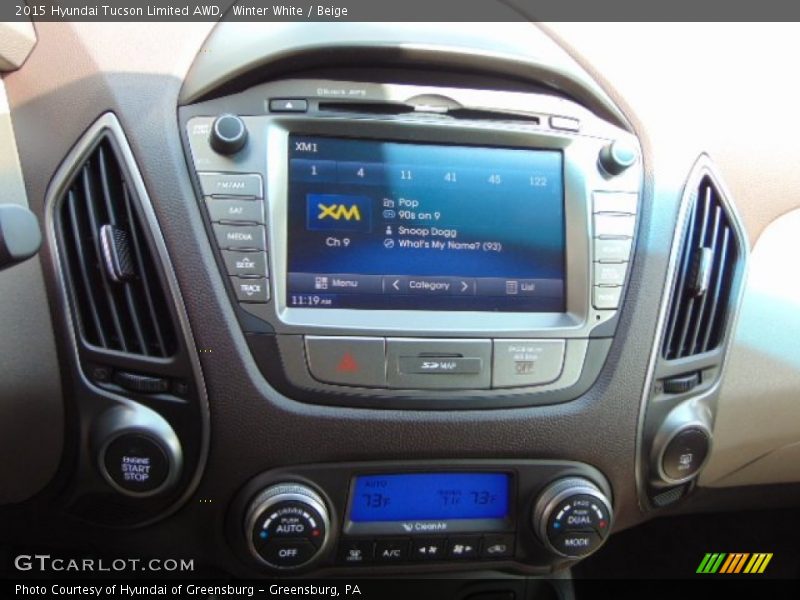 Winter White / Beige 2015 Hyundai Tucson Limited AWD