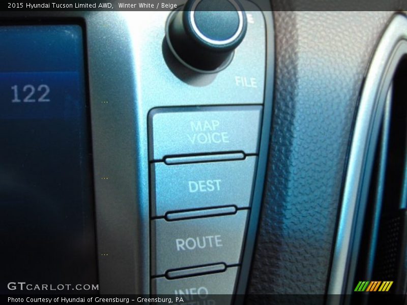 Winter White / Beige 2015 Hyundai Tucson Limited AWD