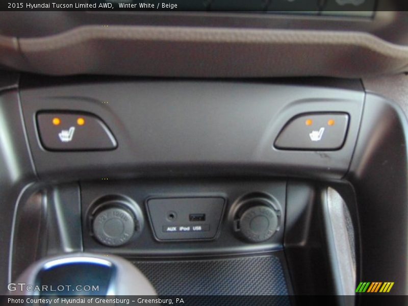 Winter White / Beige 2015 Hyundai Tucson Limited AWD