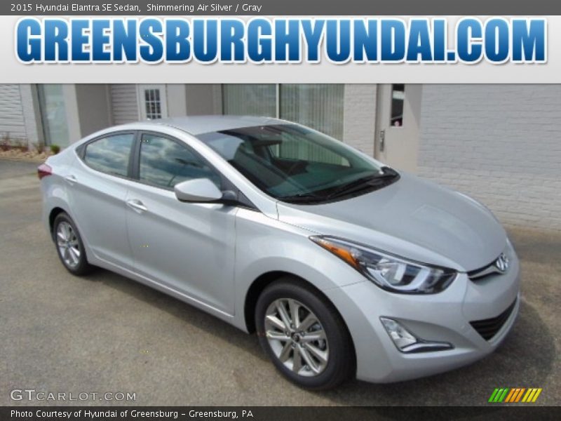 Shimmering Air Silver / Gray 2015 Hyundai Elantra SE Sedan