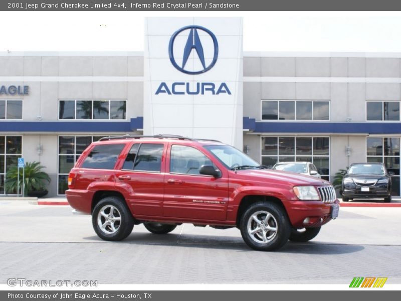 Inferno Red Crystal Pearl / Sandstone 2001 Jeep Grand Cherokee Limited 4x4