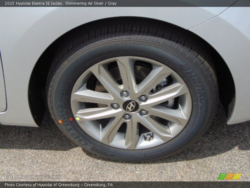 Shimmering Air Silver / Gray 2015 Hyundai Elantra SE Sedan