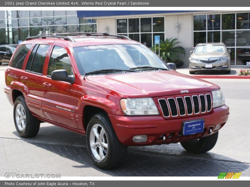 Inferno Red Crystal Pearl / Sandstone 2001 Jeep Grand Cherokee Limited 4x4
