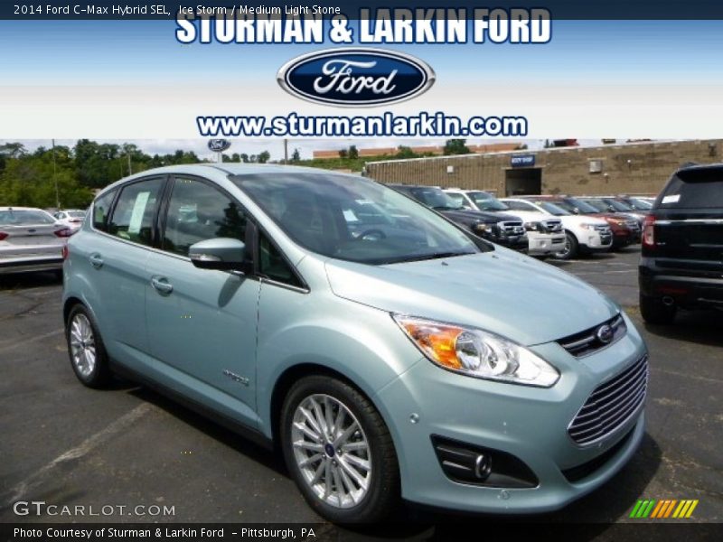 Ice Storm / Medium Light Stone 2014 Ford C-Max Hybrid SEL