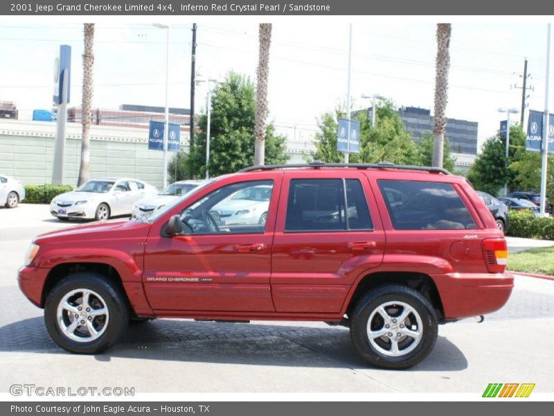 Inferno Red Crystal Pearl / Sandstone 2001 Jeep Grand Cherokee Limited 4x4