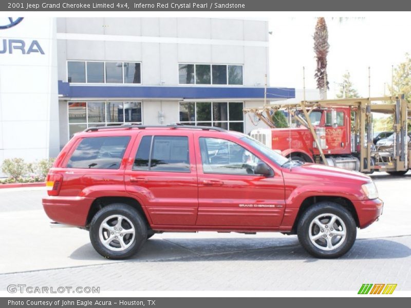 Inferno Red Crystal Pearl / Sandstone 2001 Jeep Grand Cherokee Limited 4x4