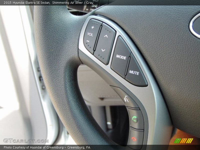 Shimmering Air Silver / Gray 2015 Hyundai Elantra SE Sedan