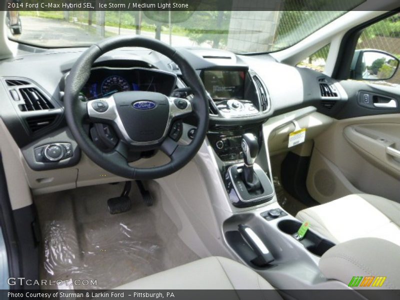 Ice Storm / Medium Light Stone 2014 Ford C-Max Hybrid SEL