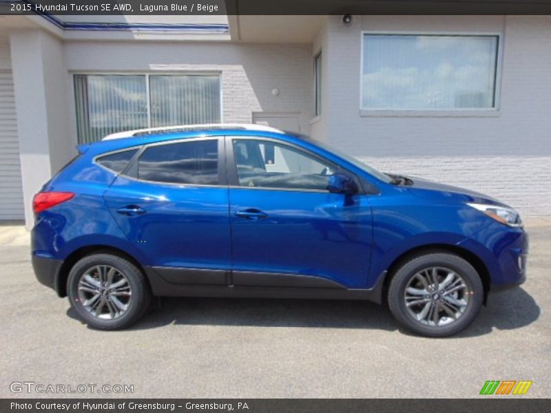 Laguna Blue / Beige 2015 Hyundai Tucson SE AWD